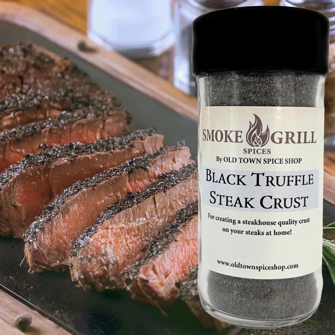 Black Truffle Steak Crust, Gourmet Spices & Seasoning - Case of 12 Jars