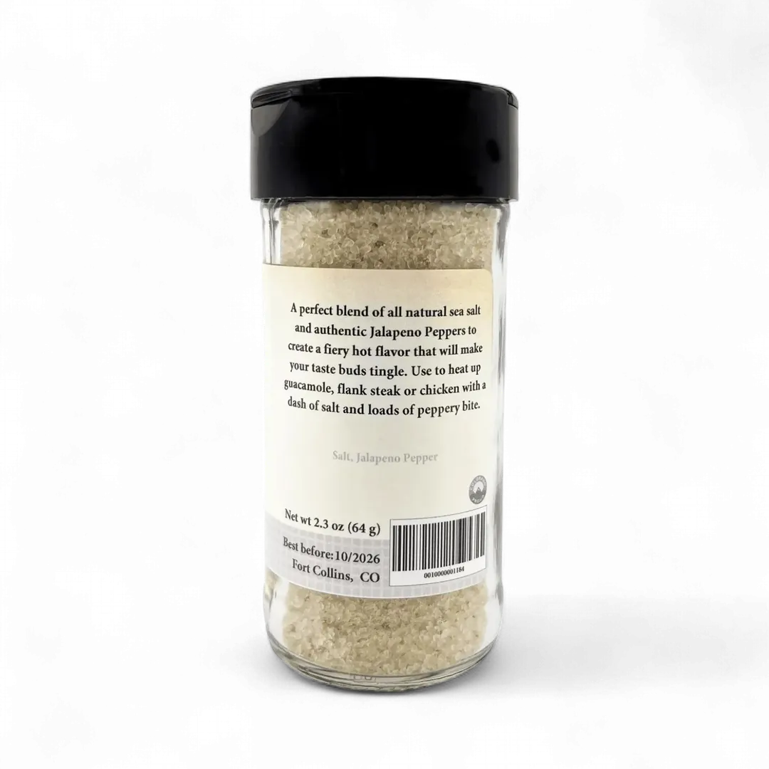 Jalapeno Salt Spicy & Hot Gourmet Salt, Spicy Pepper Salt for Cooking & Grilling, Gourmet Salt, Cocktail Rimming Salt - Case of 12 Jars