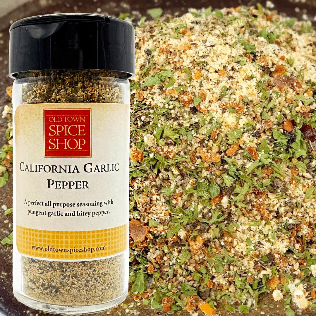 California Garlic Pepper, Gourmet Spices & Seasoning Blend - Case of 12 Jars