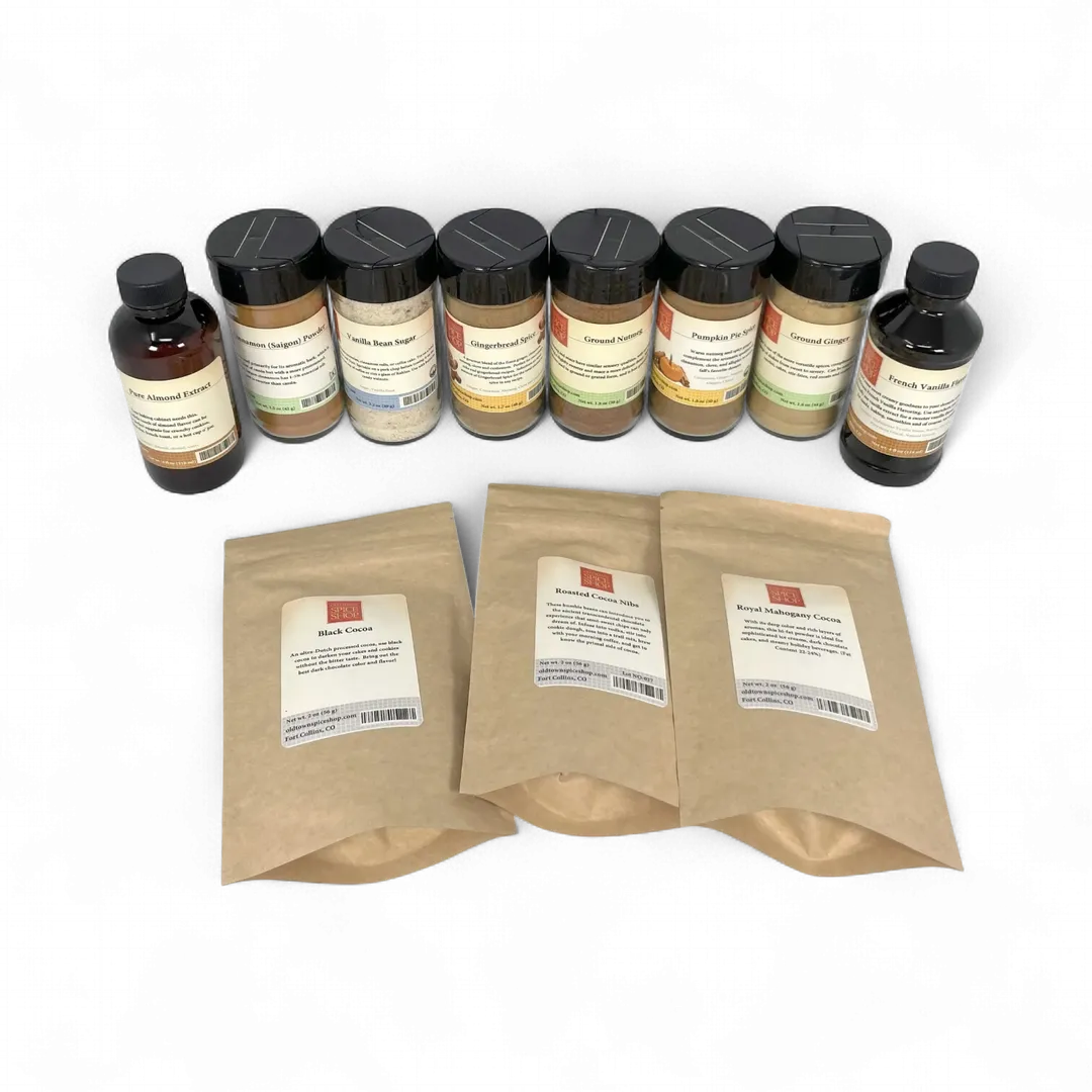 Holiday Baking Gift Box, Gourmet Spices & Seasoning Basket