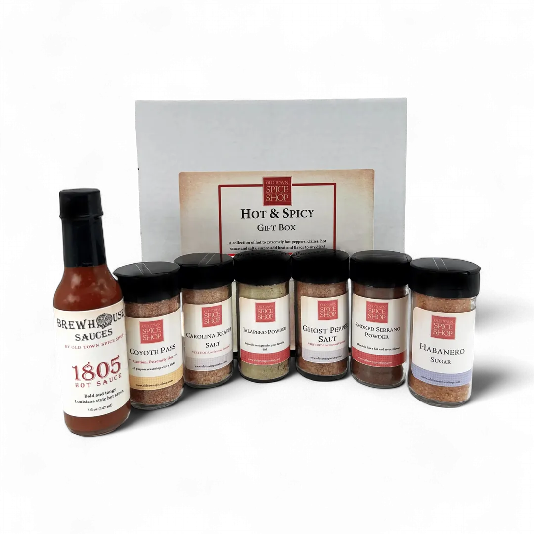 Hot & Spicy Gift Box, Gourmet Spices & Seasoning Set