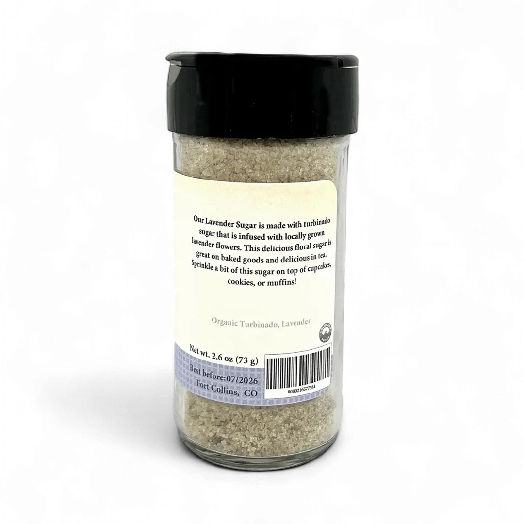 Lavender Sugar, Gourmet Sugar for Baking, Rimming Sugar for Cocktails, Coffee and Tea - Case of 12 Jars