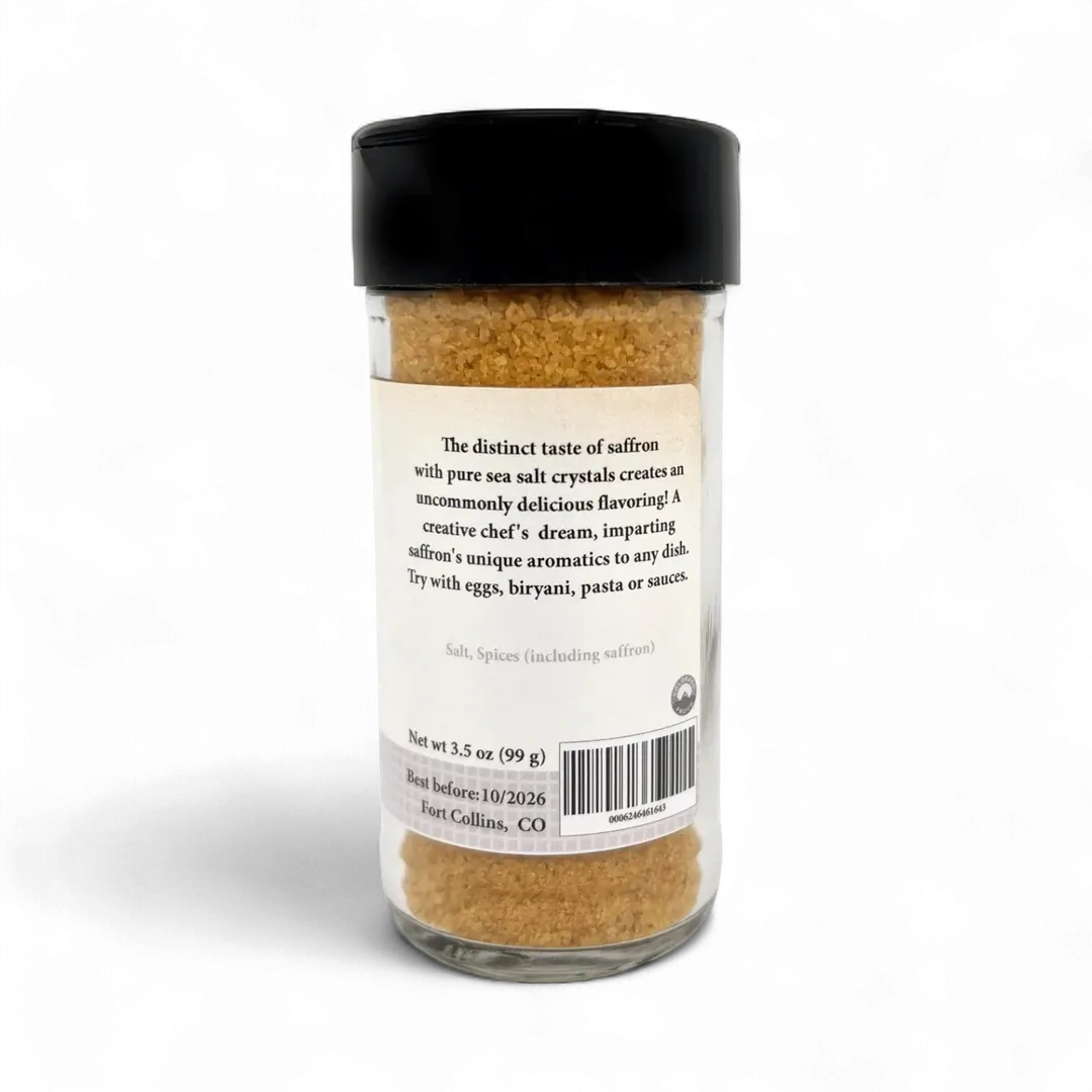 Saffron Salt for Cocktails & Cooking, Indian Spices Salt - Case of 12 Jars