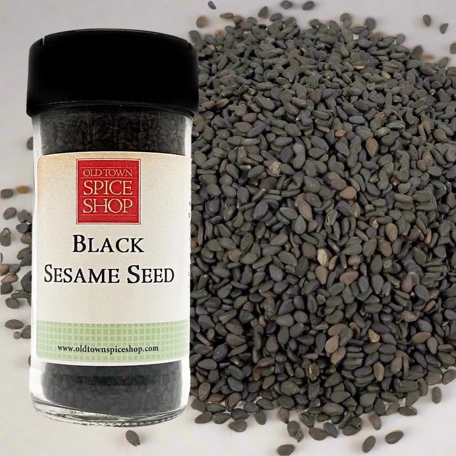 Black Sesame Seed, Fresh Gourmet Spice - Case of 12 Jars