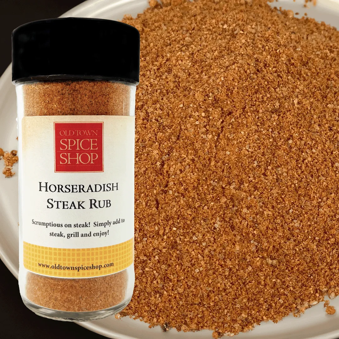 Horseradish Steak Rub, Gourmet Grilling Spices - Case of 12 Jars
