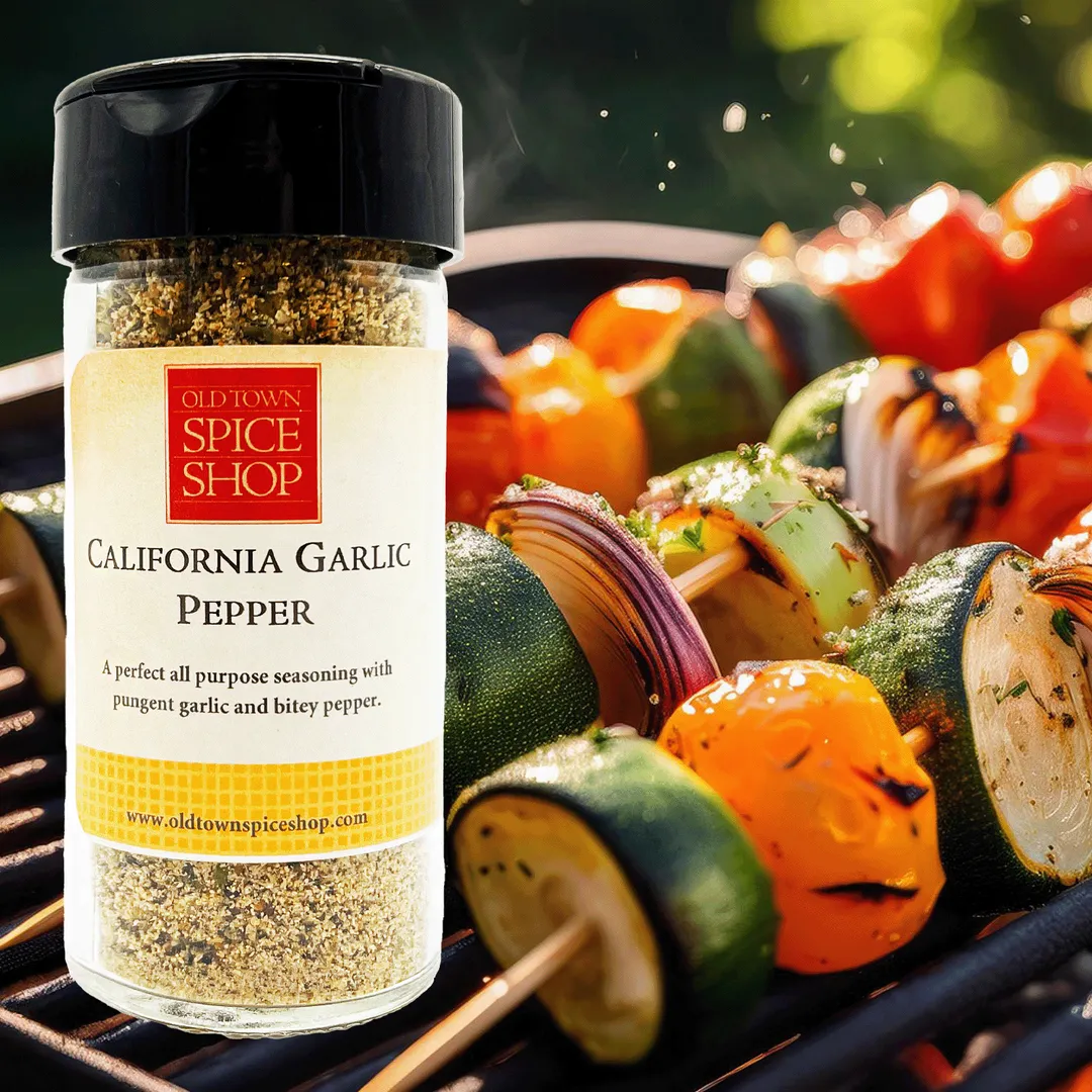 California Garlic Pepper, Gourmet Spices & Seasoning Blend - Case of 12 Jars