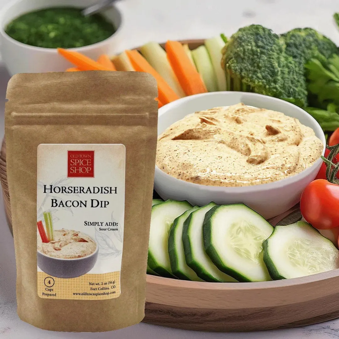 Horseradish Bacon Dip Mix, Vegetable Dip - Case of 12 Pkgs.