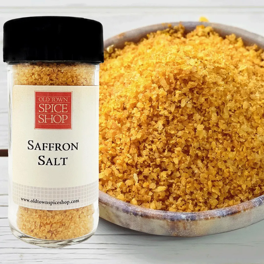 Saffron Salt for Cocktails & Cooking, Indian Spices Salt - Case of 12 Jars