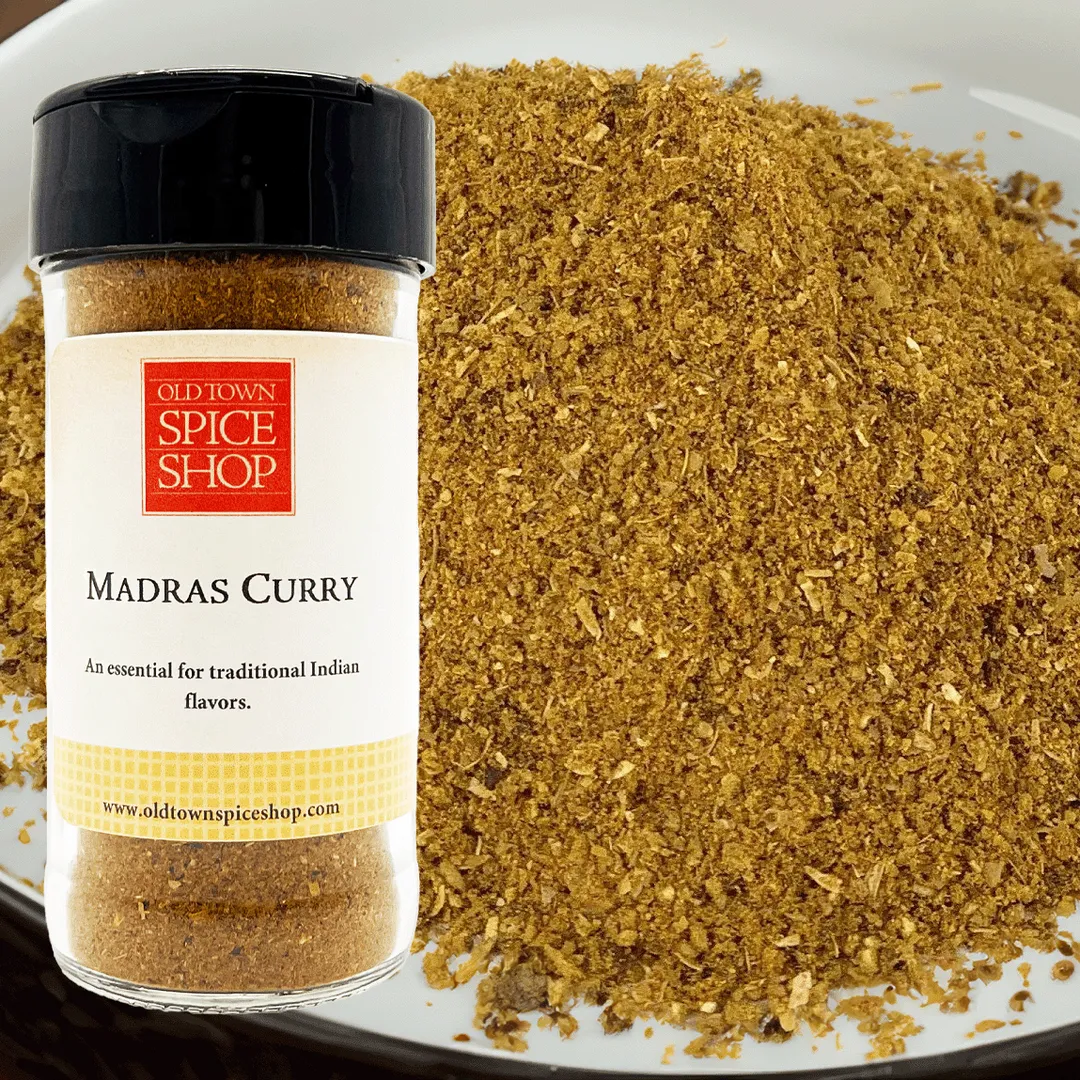Madras Curry Powder, Gourmet Indian Spices & Seasoning - Case of 12 Jars