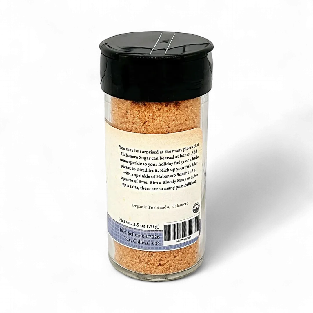 Habanero Sugar, Gourmet Sugar for Baking, Rimming Sugar for Cocktails, Coffee and Tea - Case of 12 Jars
