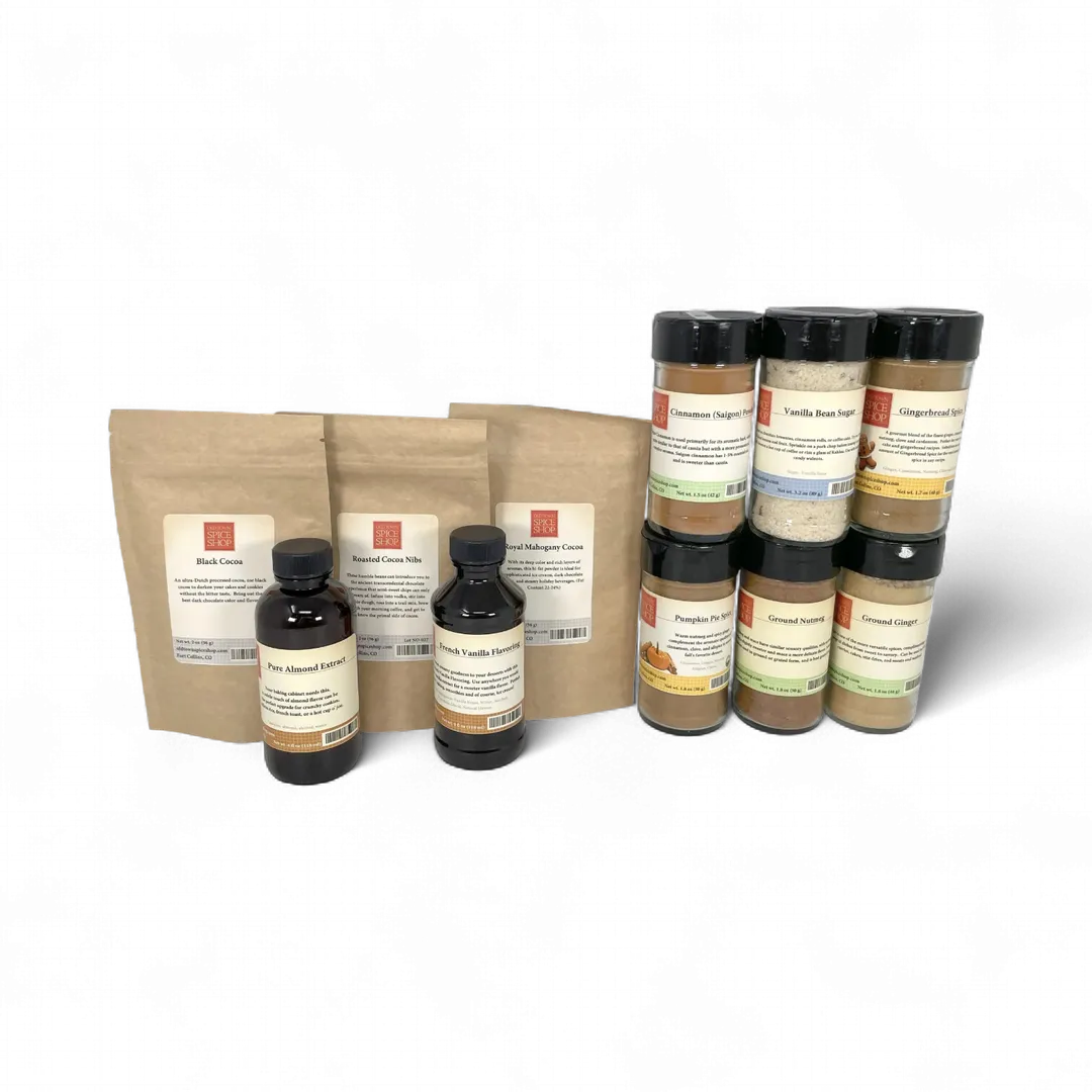Holiday Baking Gift Box, Gourmet Spices & Seasoning Basket