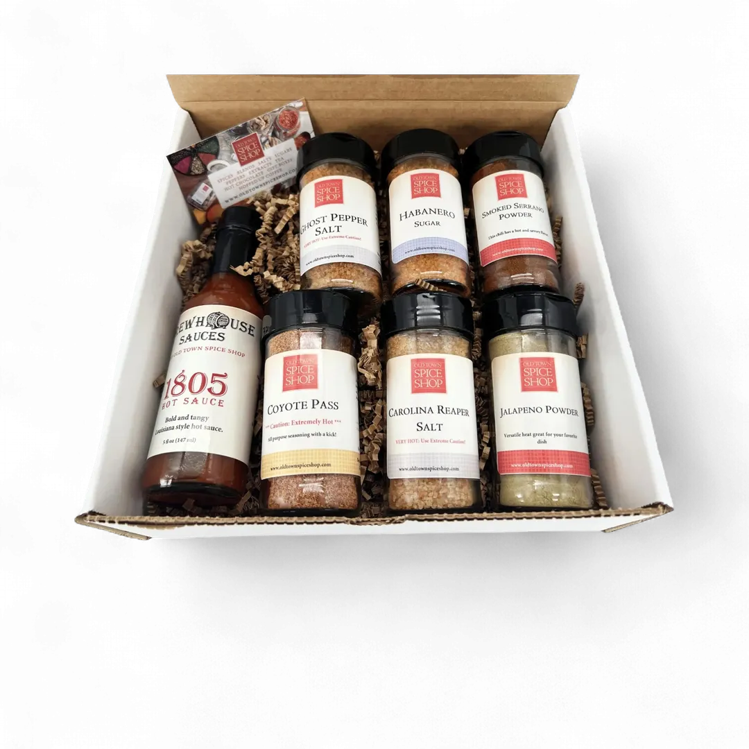 Hot & Spicy Gift Box, Gourmet Spices & Seasoning Set