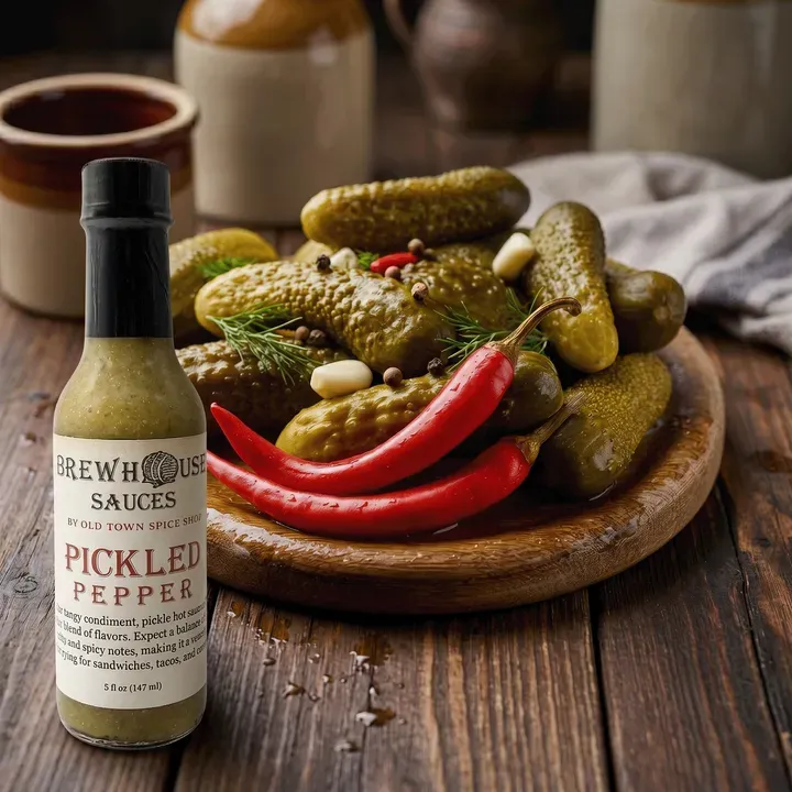Pickled Pepper Hot Sauce,  Gourmet Hot & Spicy Pepper Sauce
