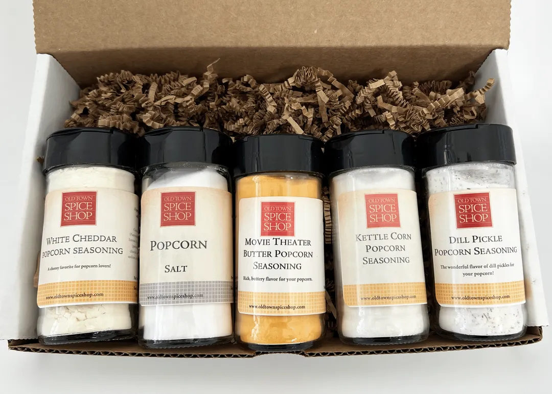 Movie Night Gift Box, Gourmet Popcorn Seasoning Set