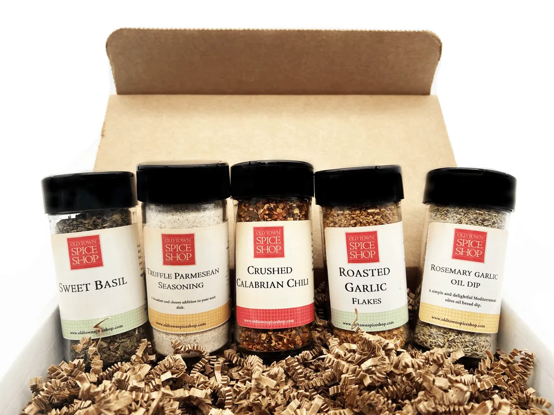 Flavors of Italy Gift Box, Gourmet Spices & Seasoning Set
