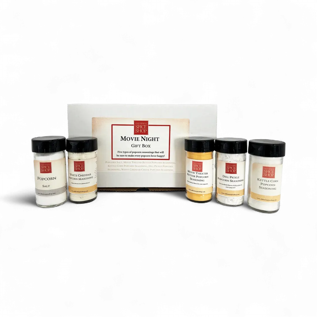 Movie Night Gift Box, Gourmet Popcorn Seasoning Set