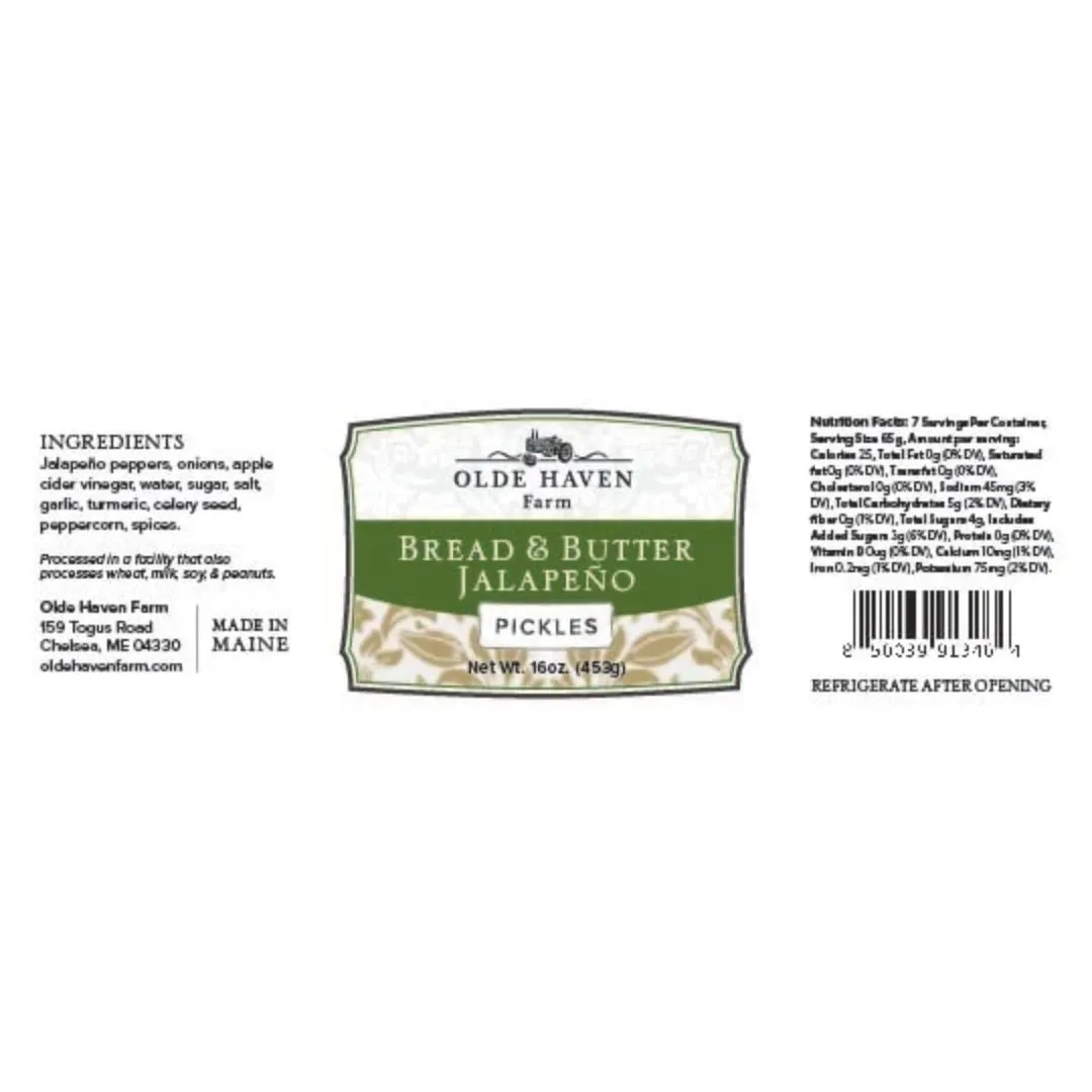 Bread & Butter Jalapeños 16oz