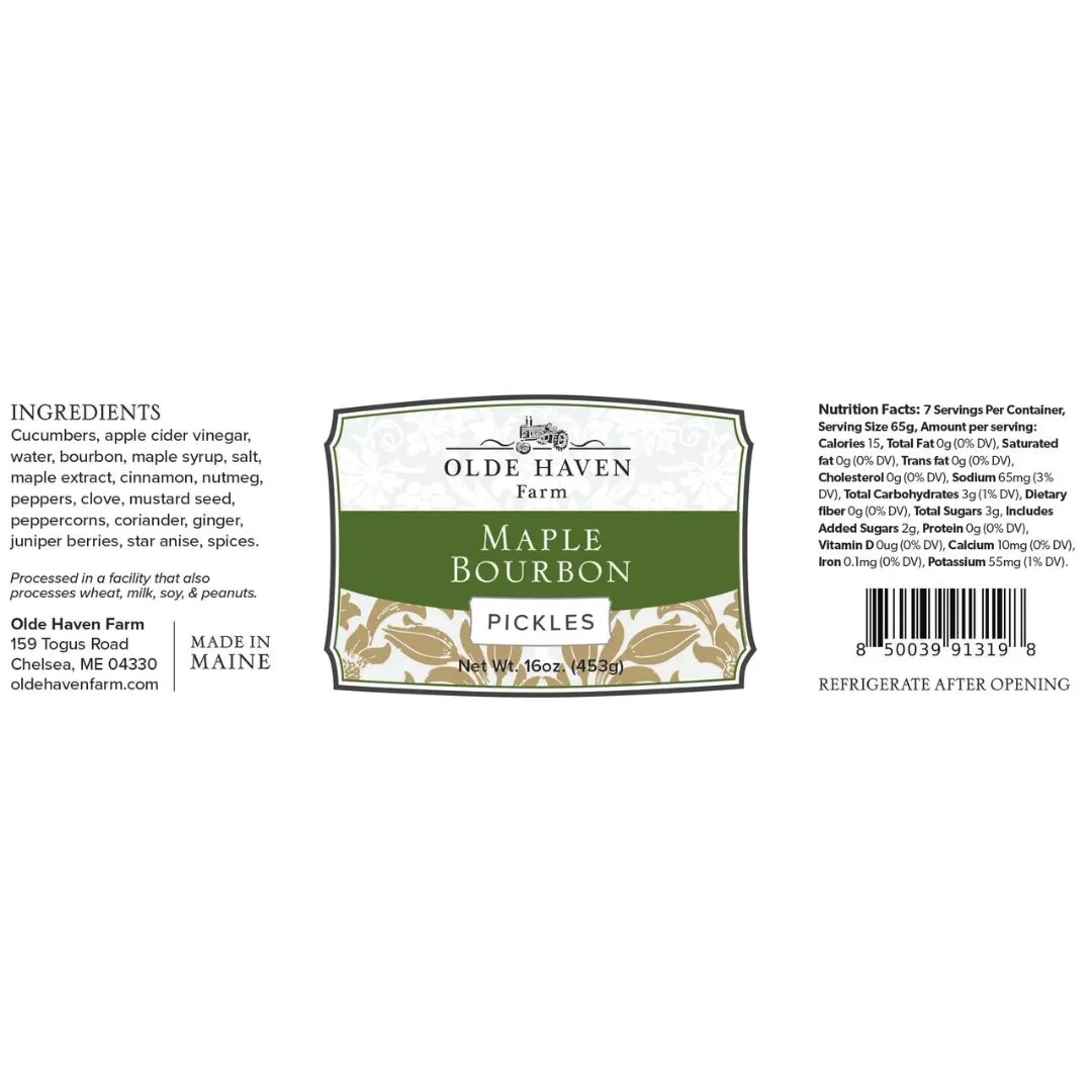 Maple Bourbon Pickles 16 oz