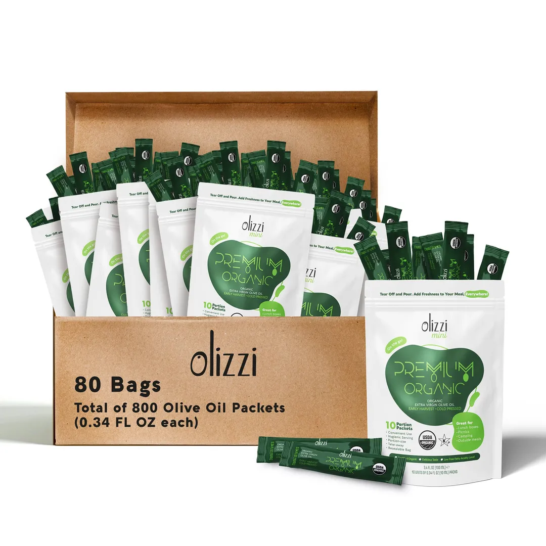 Olizzi Premium Organic EVOO Packets - 10 Packs 3.4 FL OZ)