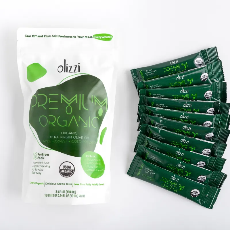 Olizzi Premium Organic EVOO Packets - 10 Packs 3.4 FL OZ)