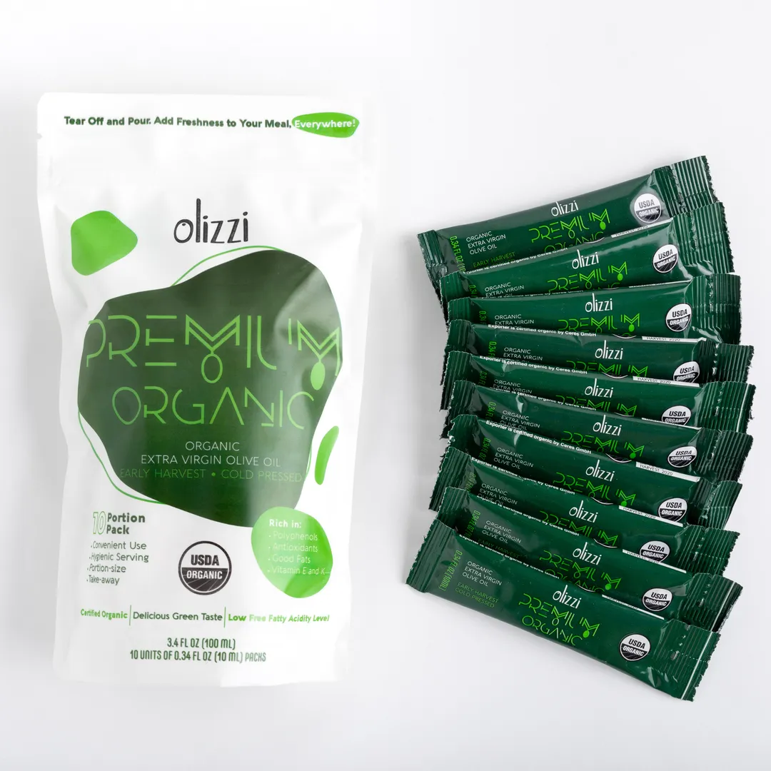 Olizzi Premium Organic EVOO Packets - 25 Packs (8.45 FL OZ)