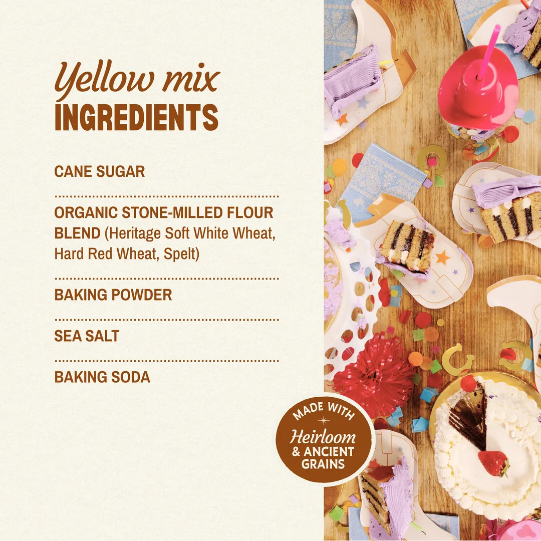 Artisan Yellow Cake Mix — Heritage Wheat, Bakery Style