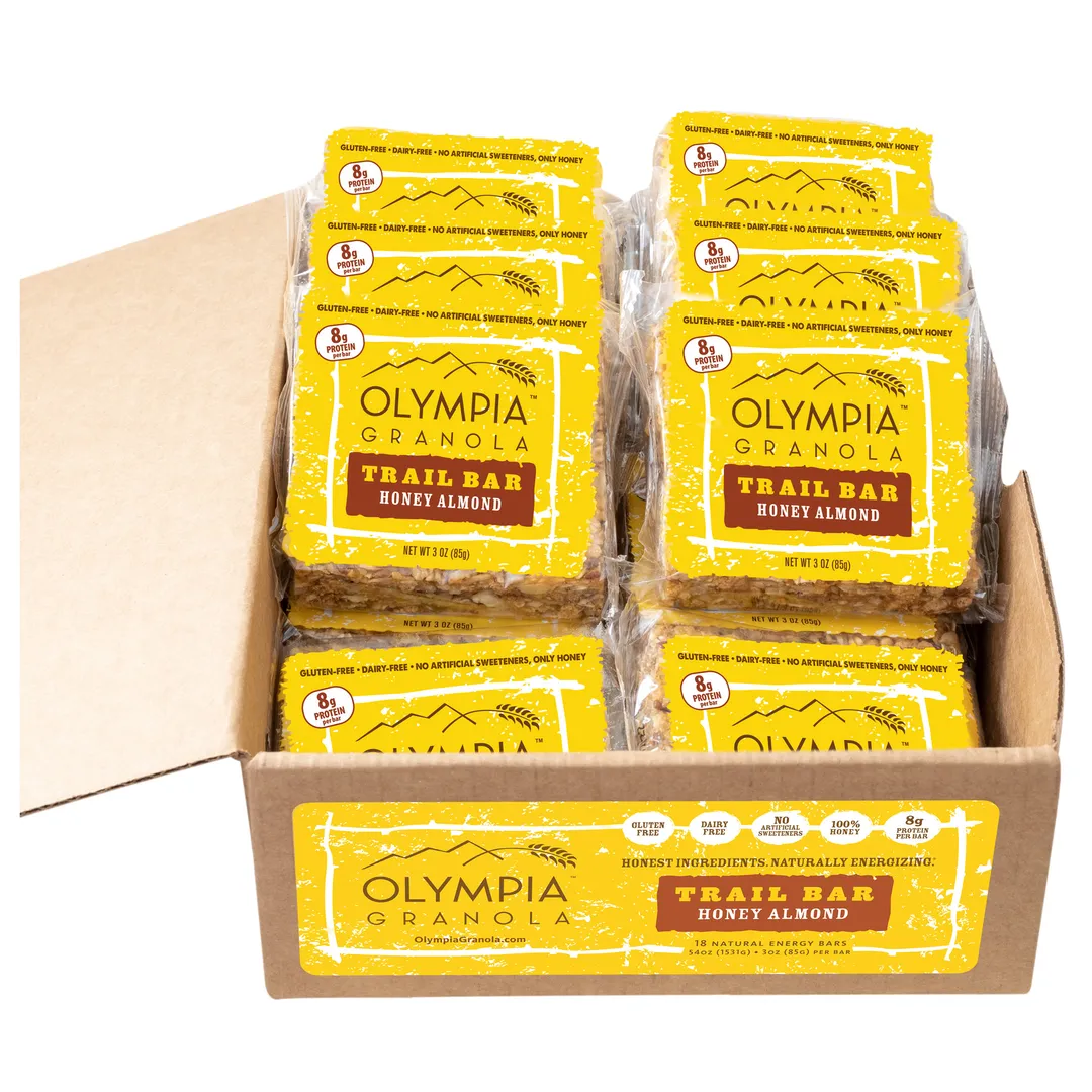 Olympia Granola Honey Almond Trail Bar Granola Bar Case