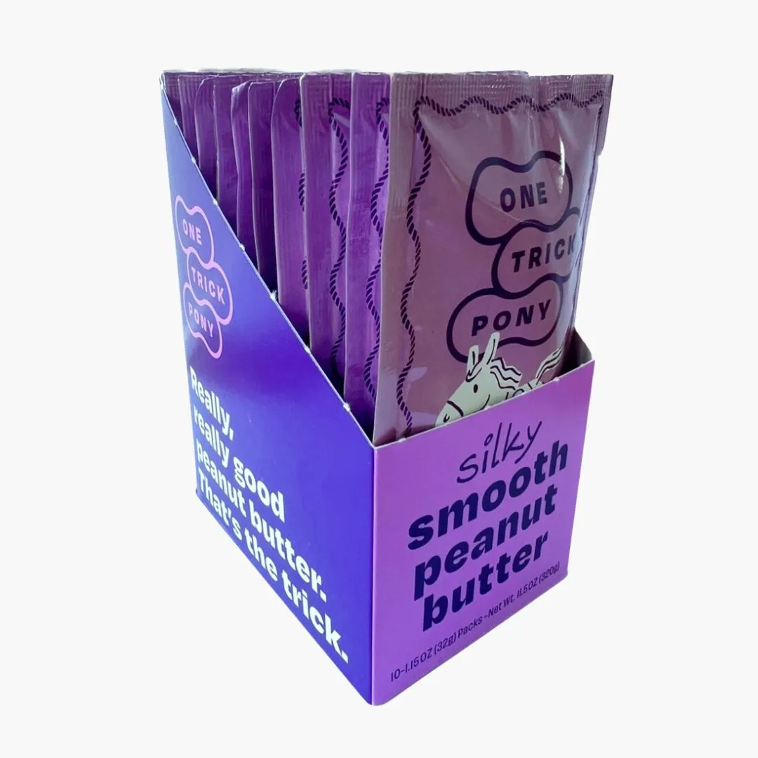Organic Single Serve Peanut Butter Packets - Box of 10, Silky Smooth