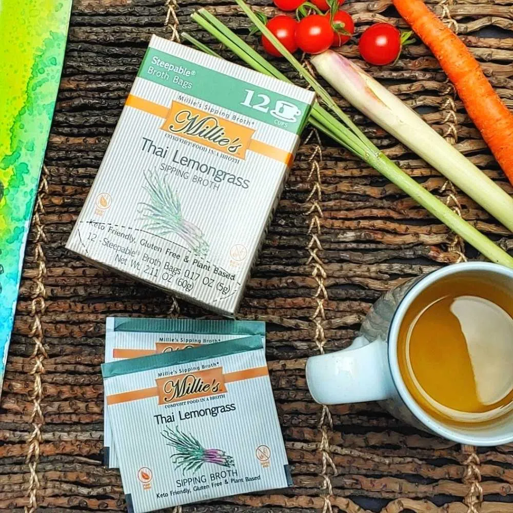 Millie's Thai Lemongrass Sipping Broth - 6 Box C A S E - 12 Count 