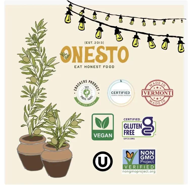 Onesto Gluten-Free Sea Salt Crackers 