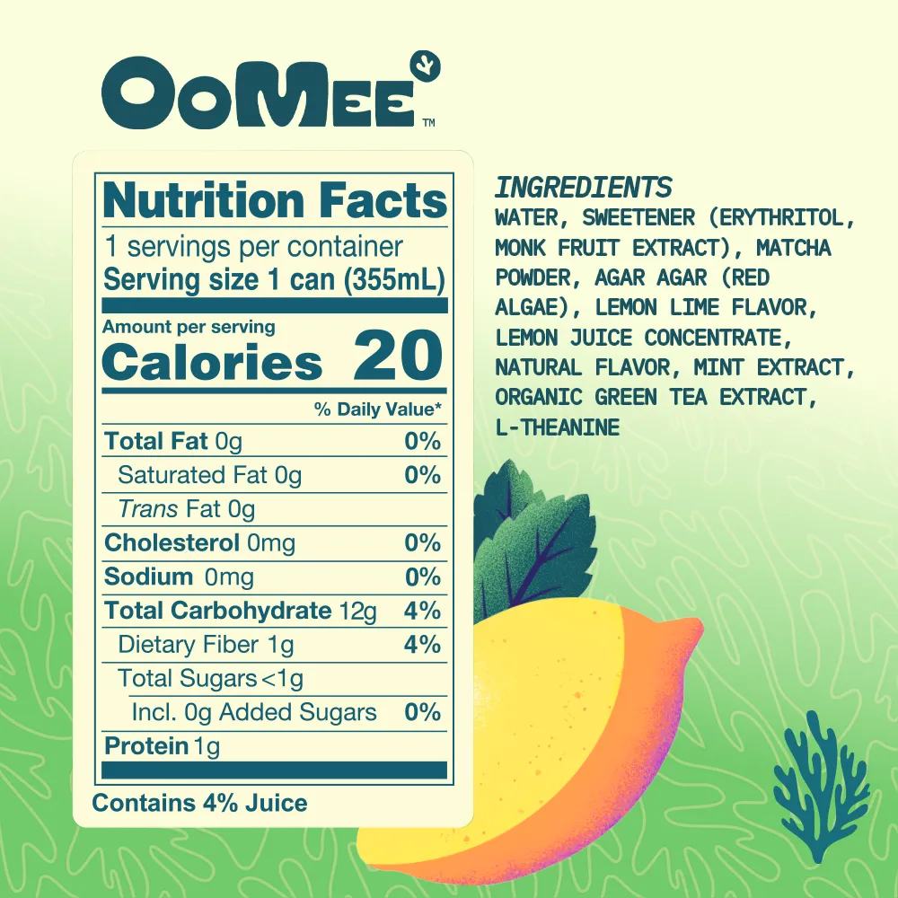 OoMee Matcha Lemon Mint -12 pack
