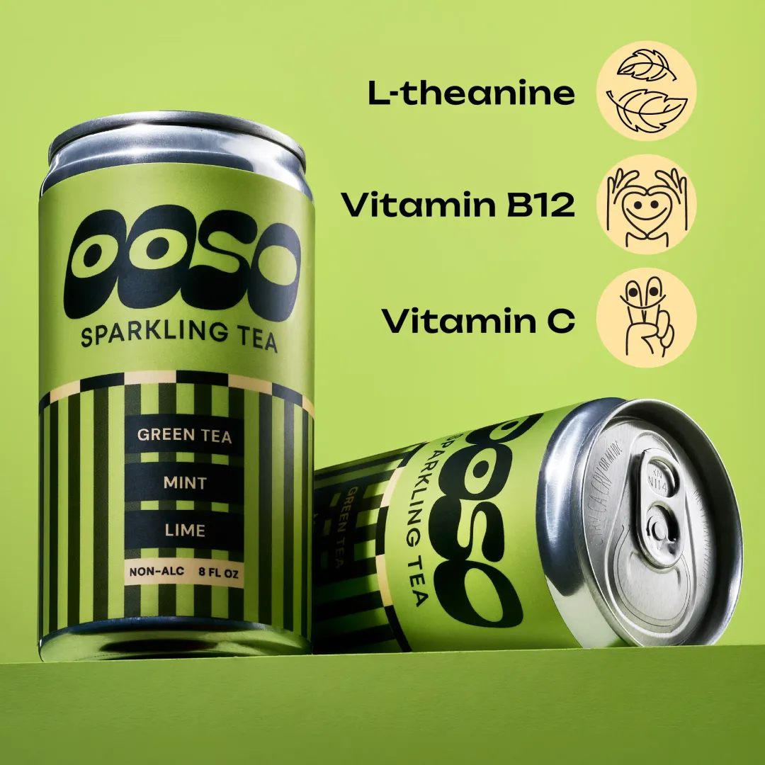 Green Tea Mint Lime Sparkling Tea | 4-Pack Box