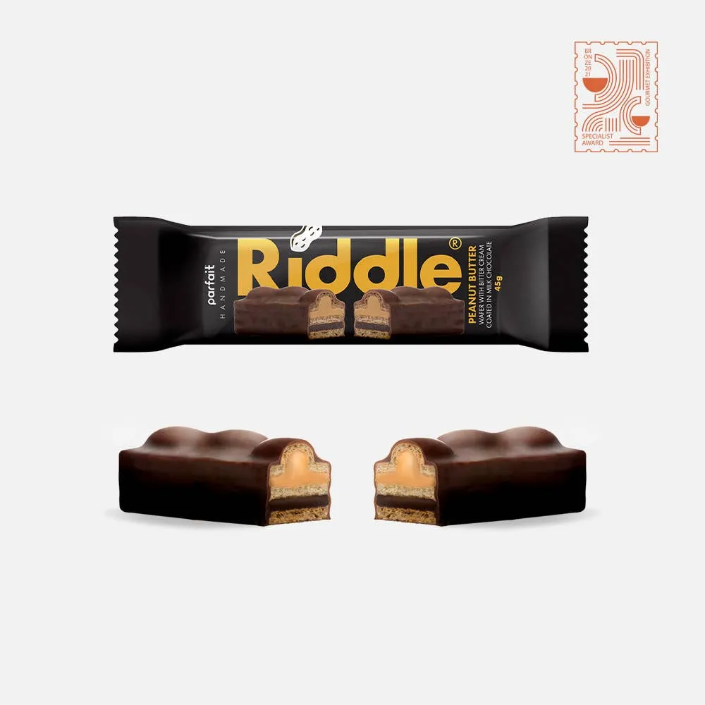 Riddle Peanut Butter & Bitter Chocolate Cream Wafer (37g / 1.3oz)