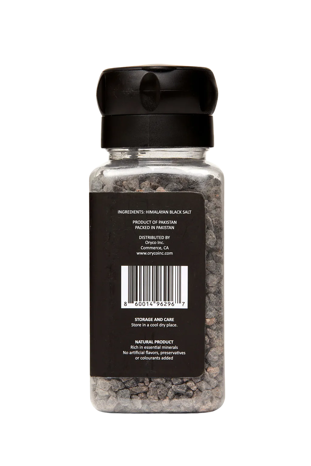 ORYCO Himalayan Black Salt Refillable Plastic Grinder – 17.64 oz