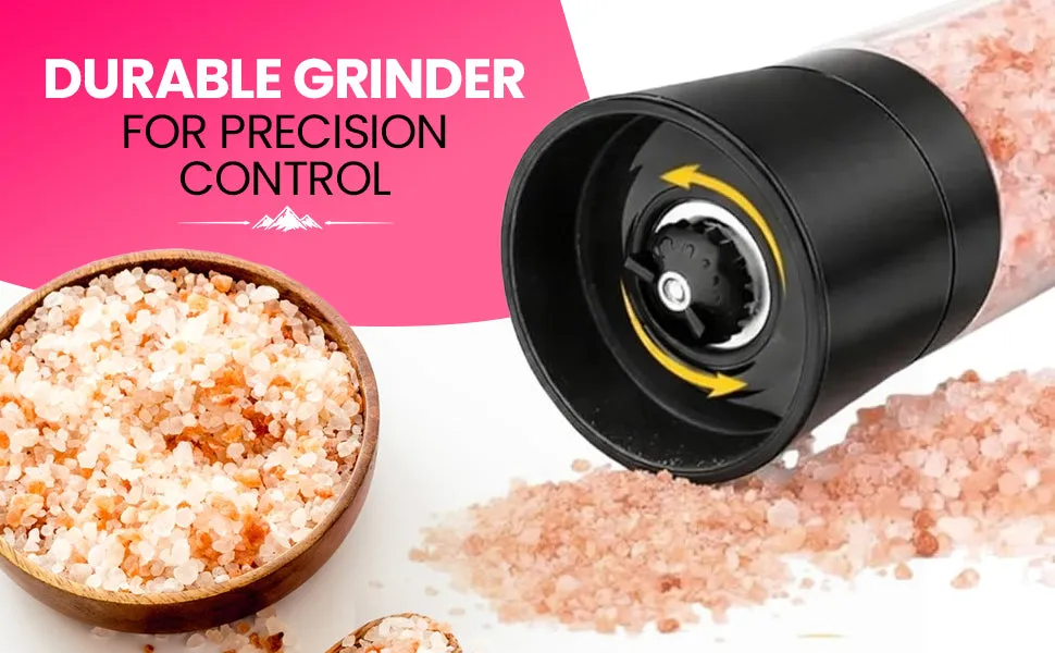 ORYCO Himalayan Pink Salt Coarse Glass Grinder – 17.64 oz