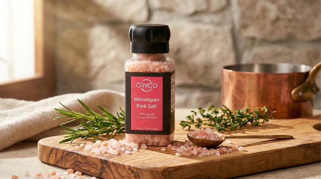 ORYCO Himalayan Pink Salt Coarse Refillable Plastic Grinder – 17.64 oz