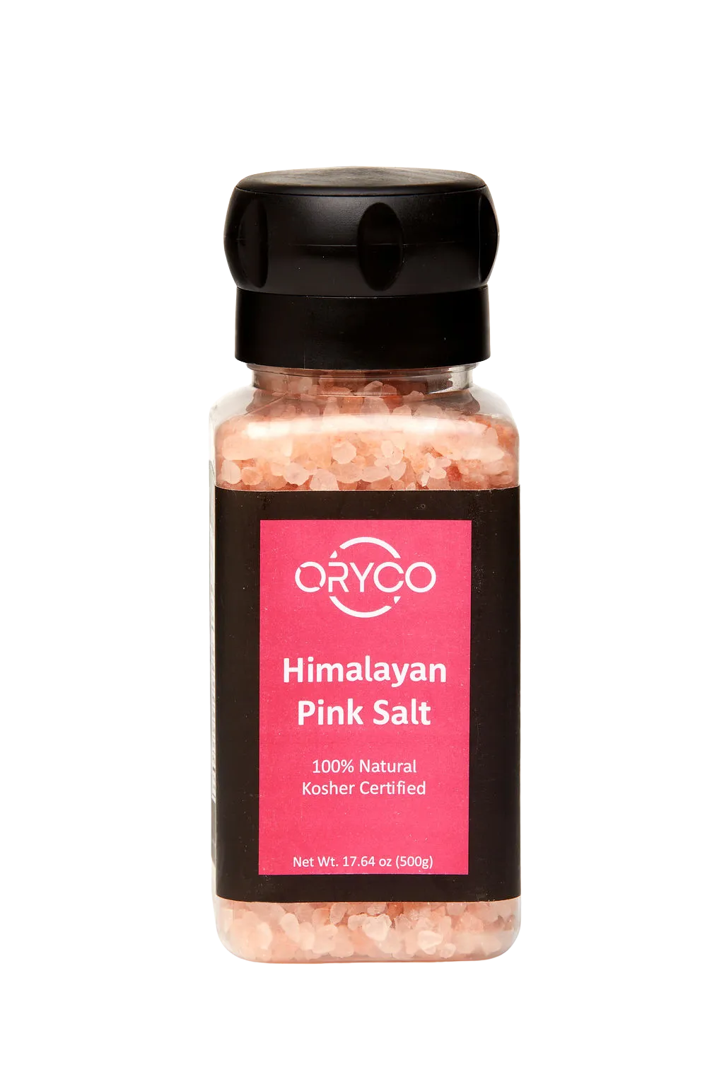 ORYCO Himalayan Pink Salt Coarse Refillable Plastic Grinder – 17.64 oz