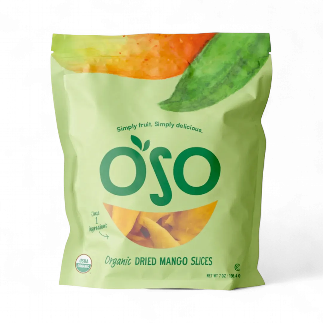 Dried Organic Mango Slices - 7 Oz Bag - Large round halves only!