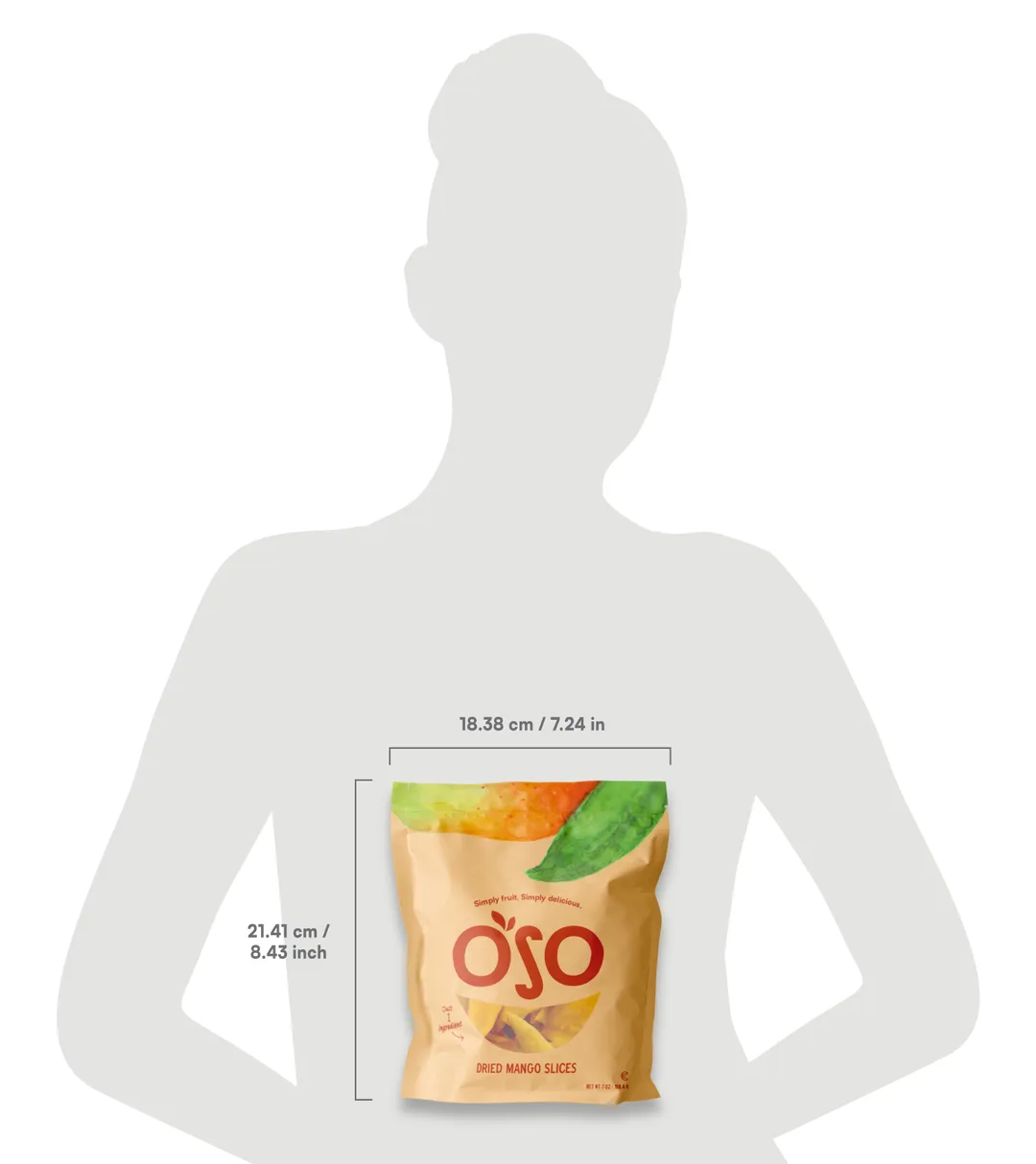 Dried Mango Slices - 7 Oz Bag - Large round halves only!