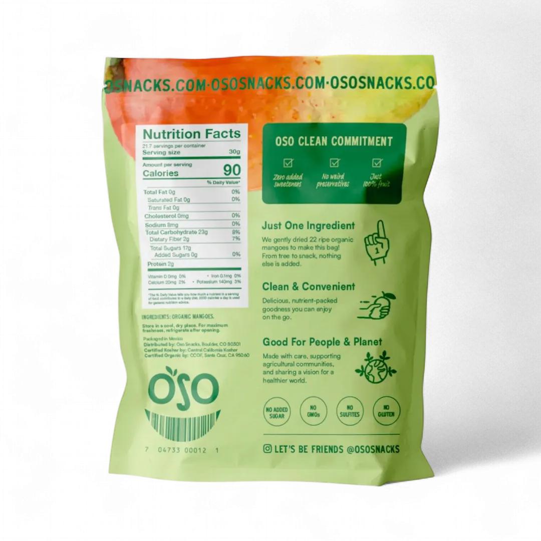 Dried Organic Mango Slices - 23 Oz Bag