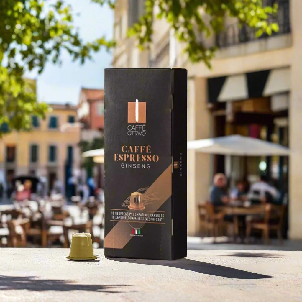 Caffè Ottavo - Coffee Ginseng capsules 10 per carton