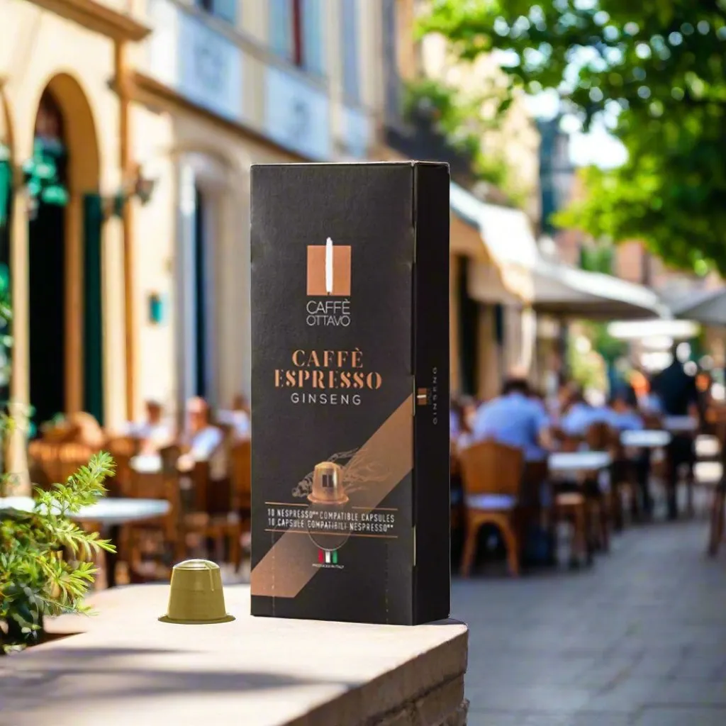 Caffè Ottavo - Coffee Ginseng capsules 10 per carton