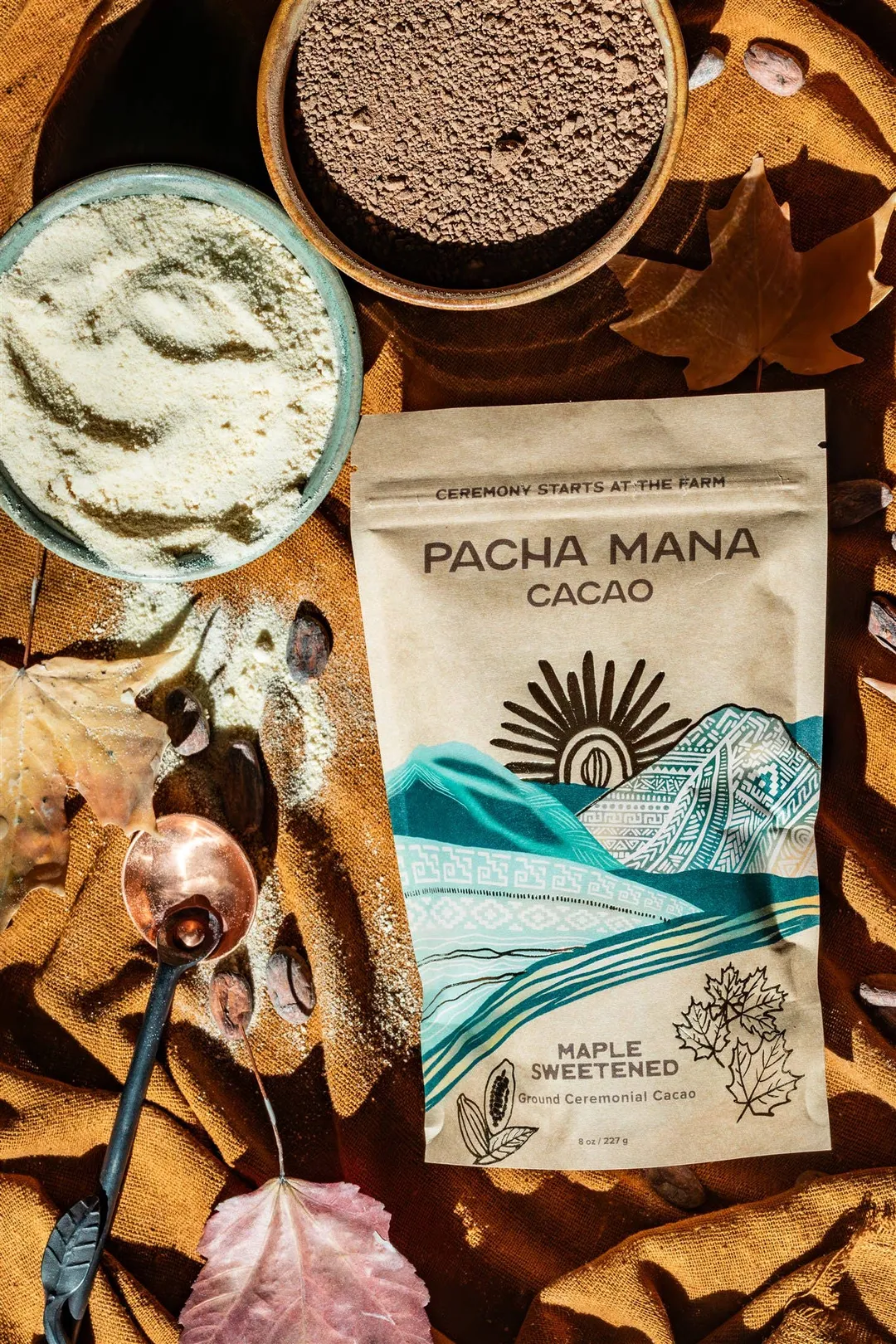 Maple Sweetened (Ground Cacao) Drinking Chocolate Blend 
