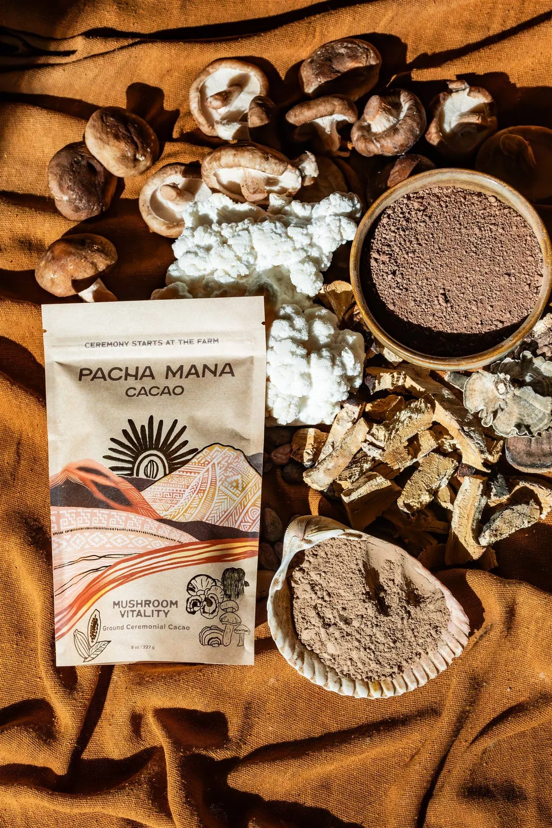 Mushroom Vitality (Ground Cacao) Drinking Chocolate Blend