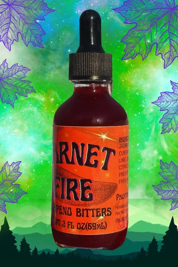 Garnet Fire Jalapeno Bitters 2 oz (case 12)