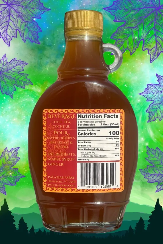 Maple Ginger Syrup 8 oz (case 12)