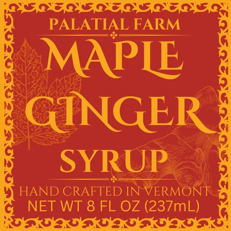 Maple Ginger Syrup 8 oz (case 12)