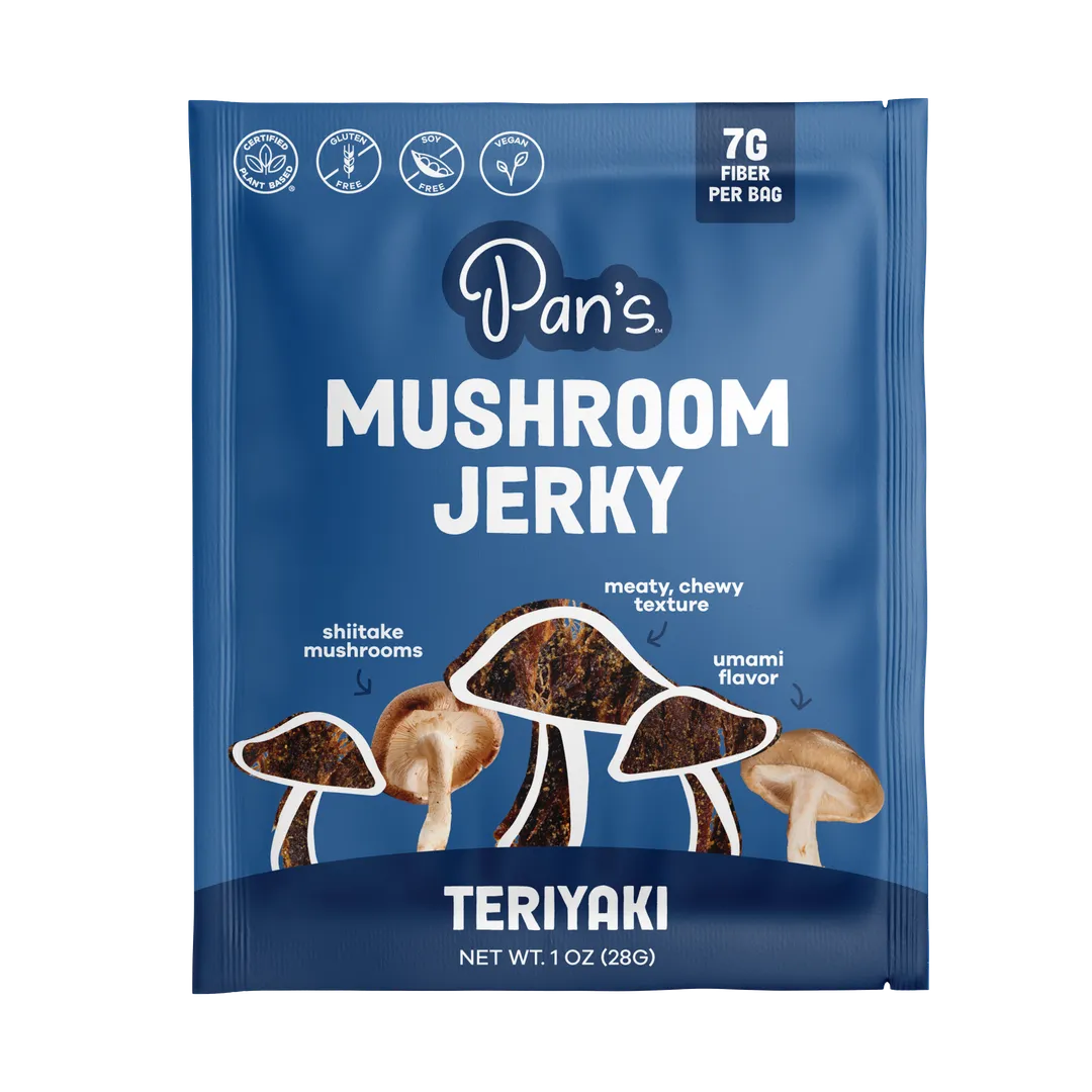 *NEW* Pan's Mushroom Jerky – Teriyaki 1oz Single Serve