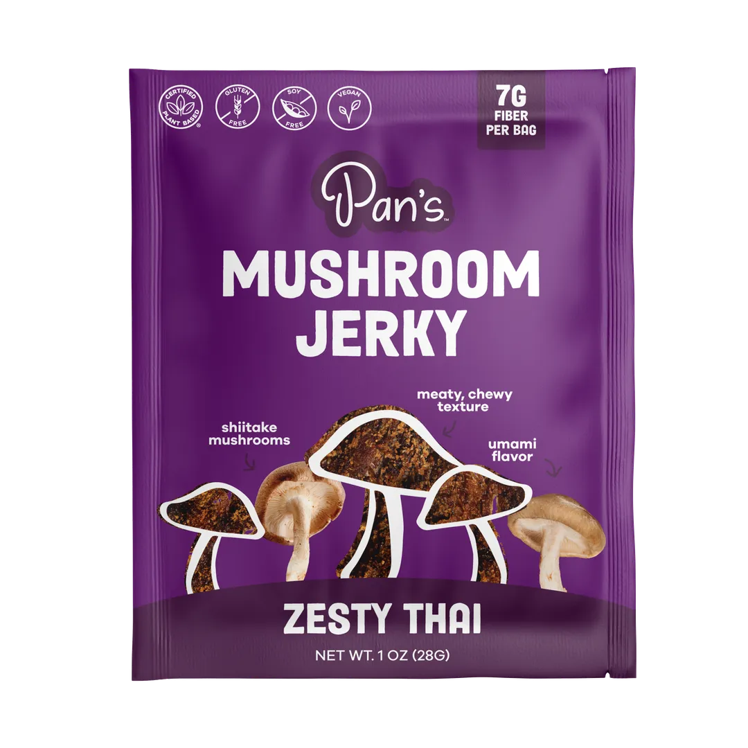 *NEW* Pan's Mushroom Jerky – Zesty Thai 1oz Single Serve