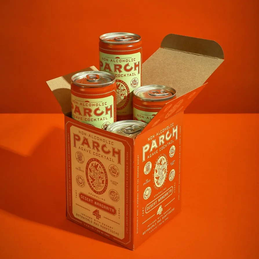 PARCH Desert Margarita Non-Alcoholic Agave Cocktail (6x 4-packs)